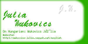 julia wukovics business card